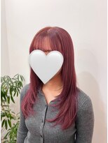 ラフ 原宿(L.a.a.g.f harajuku)&nbsp;ブリーチなしダブルカラー ピンクパープル レイヤーカット＠原宿