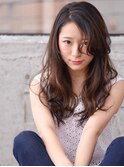 かきあげロング/無造作/くびれカール/アシンメトリー/本厚木