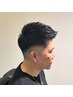似合わせメンズカット＋白髪染め+眉毛カット+トリートメントスパ　￥11000