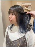 イヤリングカラー×ブルー