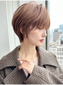 ショートボブ髪型30代40代50代前髪あり前髪なし面長丸顔【倉田】