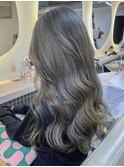 ハイトーングレージュブリーチレイヤーカット横浜 N