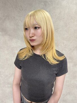 ネアー 新潟(NEER) アプリコットオレンジ/くびれヘア/ウェーブショート[新潟]