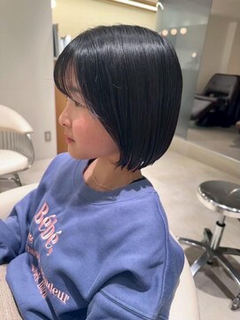 コンティロミー(CONTI ROMMY.) キッズカット◎女の子ショートボブ前髪カット黒髪大人ガーリー◎