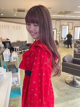 コワファースト 大分(COIFF1RST) ハイトーン！パープルピンクべージュカラー