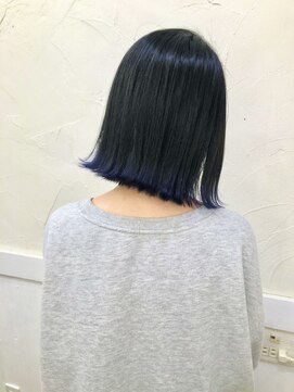 アネラ(Anela) 裾カラーネイビーブルー