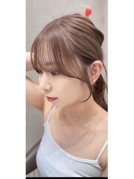 ロンド レア 天神大名店(Lond Le’a) ミディアムヘア/フェイスフレミング /暗めカラー/デザインカラー