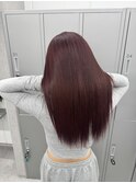 上品な艶髪へ/ボルドーカラー/ワインレッド