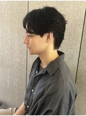 メンズフェーザーショートフェーザーパーマ韓国風センターパート