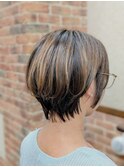 ショートボブ／丸みショート