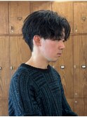 無造作センターパート