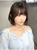 ショートレイヤーハッシュボブ耳掛けボブ20代30代