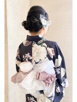 ラメール イオン能代店(La Melu)&nbsp;水引×リボンの華やか和装アップ