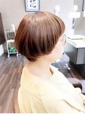 アプリコットオレンジ30代40代50代◎艶髪重めマッシュショート