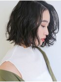 【un le pont天満橋】大人かわいい黒髪♪ウェットボブ