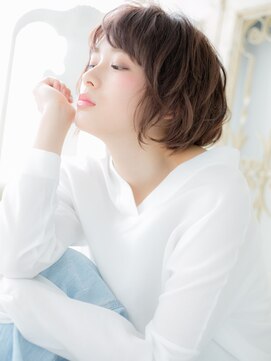 モッズ ヘア 福岡姪浜店(mod's hair) *mod's姪浜*…ラベンダーピンクシアカラーゆるふわミニボブd