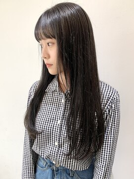 フォーク FOLK 【FOLK】ナチュラルロング♪艶カラー ダークカラー 暗髪 グレー