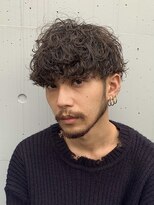 2wayパーマスタイル波巻きスパイラルパーマツーブロック刈り上げ