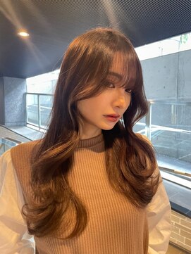 ノイズ オオサカ(NOISM) オルチャン レイヤーカット&暖色系カラー