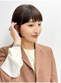 【長谷川】ココアベージュショートボブ