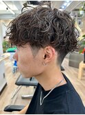 波巻きスパイラルパーマメンズマッシュツイストスパイラルパーマ