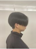 センターパートマッシュ
