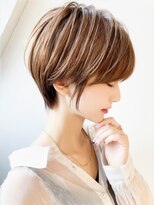 30代40代50代ショートパーマ/ショコラアッシュ/ヘルシースタイル