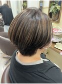 《見附 今町》大人ショート ハイライトカラー