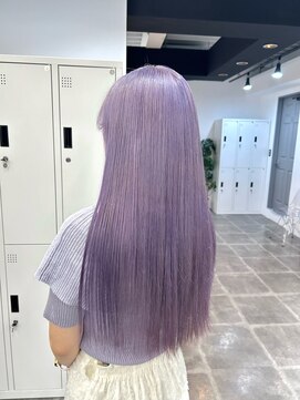 ペレ 栄店(PELE) デザインカラー/レイヤーカット/ウェットヘア/オリーブベージュ