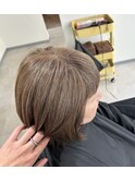 白髪を活かしたブリーチ無し白髪ぼかし