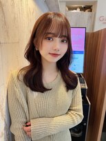 ガーデン 渋谷(GARDEN)&nbsp;黒髪ボブルフネビージュワンレンくびレイヤーミディアムヘア