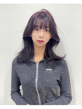 ゼスト 吉祥寺店(ZEST) ボルドーカラー/ブリーチなしダブルカラー/韓国ヘア　吉祥寺桜