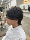 フェザーショートフェザーパーマリーフカット