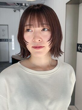 アルバム 池袋(ALBUM) ミディアムボブショート顔周りレイヤー外ハネボブ_ba540821