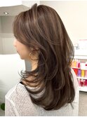 ハイライトバレイヤージュダブルカラーケアブリーチ20代30代