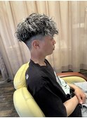 カットパーマホワイトメッシュ