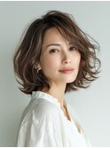 クラゲヘアー/小顔/ココアベージュ/オリーブグレー/川西