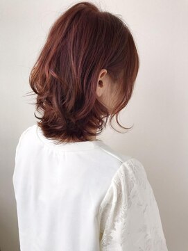 トータルビューティーハウス フラップ ミチ 野田店(total beauty house flap MICHI) 【flap MICHI島田和也】ピンクレッドカラー