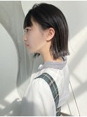 【なかじま ひびき】黒髪外ハネワンレンボブ