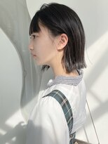 モリオ フロム ロンドン 大宮2号店(morio from London) 【なかじま ひびき】黒髪外ハネワンレンボブ