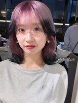 ベレーザ 渋谷(BELEZA)&nbsp;4019ホワイトピンクニュアンスカラーぱっつん前髪ベビーピンク