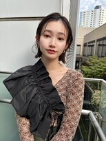 ホスタ 大阪梅田店(fosta)&nbsp;ベージュインナーカラーショートボブレイヤーミディアム前髪