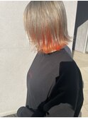 切りっぱなしボブ/美髪のススメ/インナーオレンジ