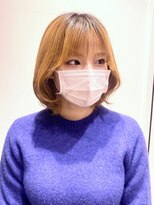 韓国内巻きボブ顔まわり前髪カット