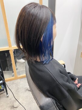 フレーム なんば店(FRAME) レイヤーボブ×ブルーインナーカラー