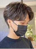 メンズ刈り上げセンターパートニュアンスパーマ/茅ヶ崎/メンズ