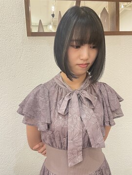 エルサフィロ ヨドヤバシ(el zafiro yodoyabashi) ダークトーン　ハイライトカラー　ボブ　20代30代40代