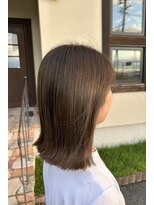 ラ クープ Lacoupe 【高濃度水素カラー】ミディアムBOB カーキグレージュカラー