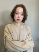 ボブ×ベージュ