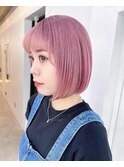 ピンクボブ/ボブ/ピンクベージュ